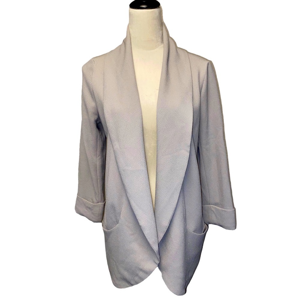𝅺Wilfred Aritzia Lightweight Open Front Blazer Beige 8